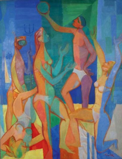 Yves ALIX - 1890-1961
TRITONS ET NÉRÉIDES,...