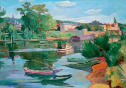 Yves ALIX - 1890-1954
LA MARNE À LA FERTE-SOUS-JOUARRE,...
