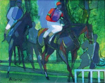 Camille HILAIRE - 1916-2004
AUX COURSES Huile...