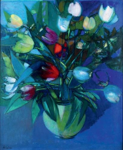 Camille HILAIRE - 1916-2004
LE VASE DE TULIPES,...