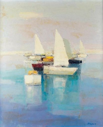 Joseph MUSLIN, né en 1911
BATEAUX SANS VOILES...
