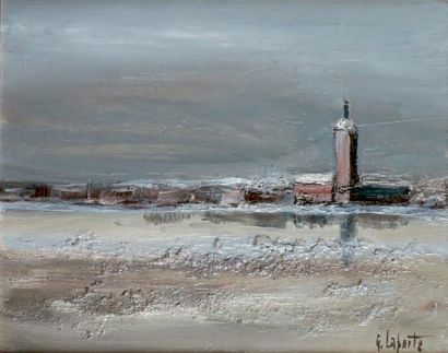 Georges LAPORTE - 1926-2000
LE PHARE Huile...