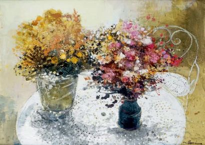 Michel JOUENNE, né en 1935
LES DEUX BOUQUETS...