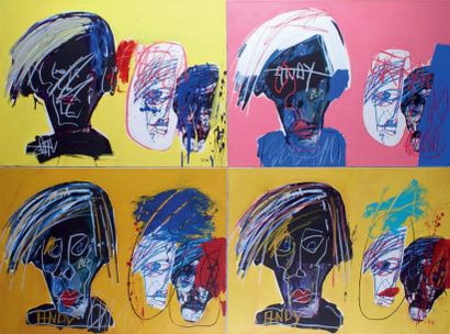 Victor HASCH, né en 1945
ANDY Acrylique sur...