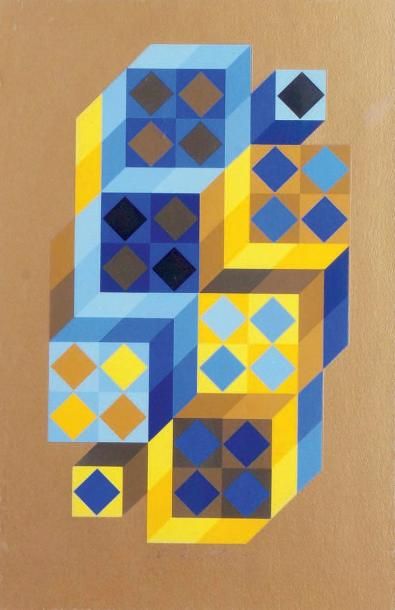 Victor VASARELY - 1906-1997
COMPOSITION OPTIQUE...