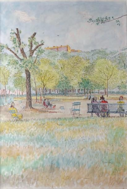 Maurice BRIANCHON - 1899-1979
LE PARC AU...