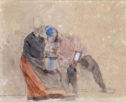Eugène BOUDIN - 1824-1898
COUPLE ET L'ENFANT...