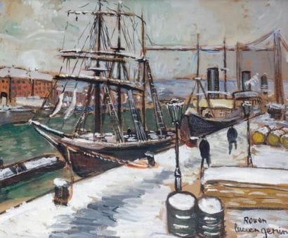 Lucien GENIN - 1894-1953
ROUEN, LES QUAIS...