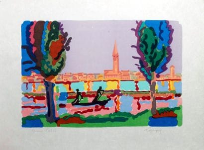 Charles LAPICQUE (1898-1988)
La lagune à...