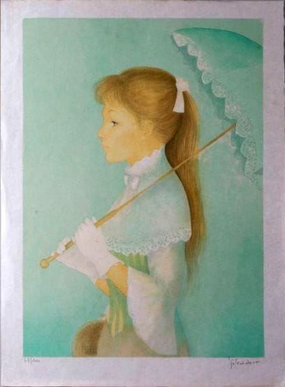 Guy SERADOUR (1922-2007)
JEUNE FILLE À L'OMBRELLE...