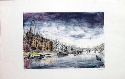 Elie PESATORI (1923-2000)
Péniche sur la...