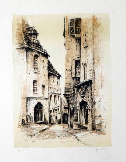 René PIGNOLLET (1905-1986)
Le vieux village....