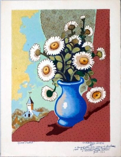Madeleine LUKA (1894-1989)
Vase de fleurs,...