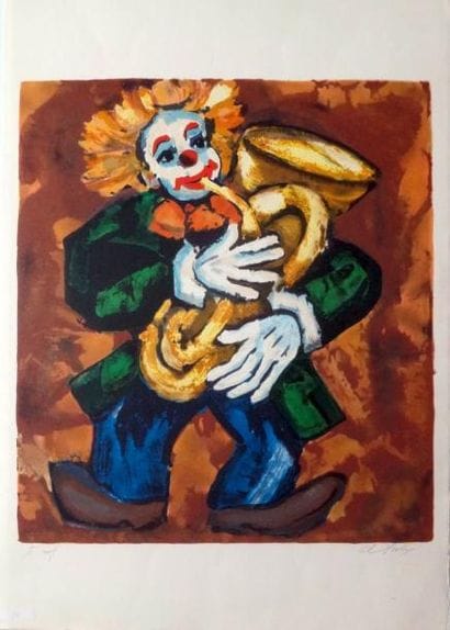 Henry d'ANTY (1910-1998)
Le clown saxophoniste....
