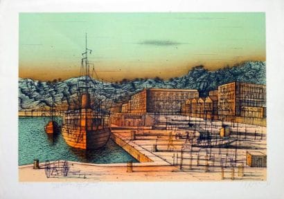 Jean CARZOU (1907-2000)
Escale à Nice, 1986....