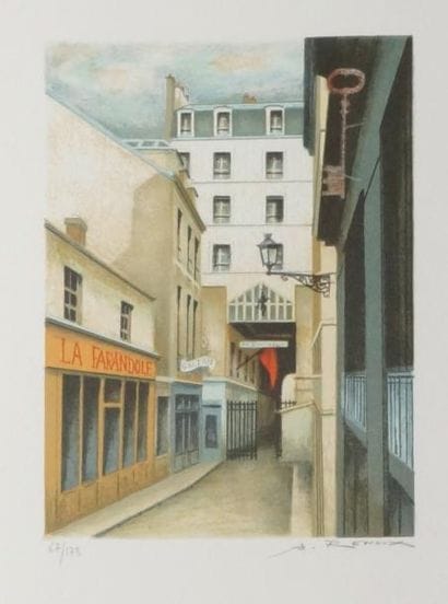 Alain RENOUX (Né en 1944)
La farandole. Lithographie...
