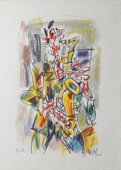 GEN PAUL (1895-1975)
Le saxophoniste. Lithographie...