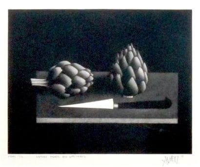 Mario AVATI (1921-2009
Nature morte aux artichauts,...