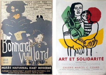Lot de 6 affiches lithographiques d'expositions...