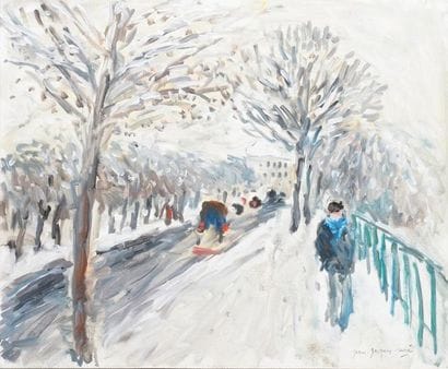 Jean-Jacques RENÉ, né en 1943
NEIGE Huile...
