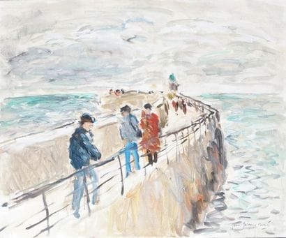 Jean-Jacques RENÉ, né en 1943
LA JETÉE Huile...
