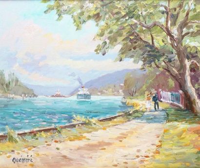 Jean QUÉMÉRÉ, né en 1942
LA SEINE À DUCLAIR...