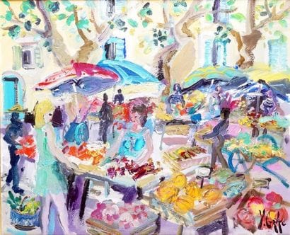 Yvon GRAC, né en 1945
SCÈNE DE MARCHÉ PROVENÇAL...
