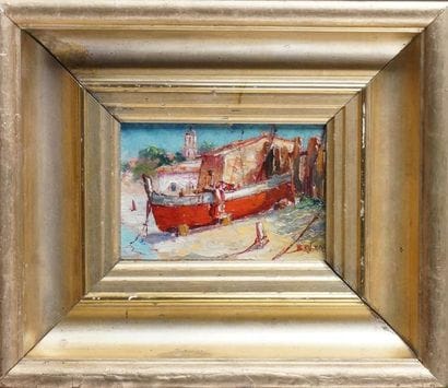 BRUZAS, école française du XXe siècle
BARQUE...