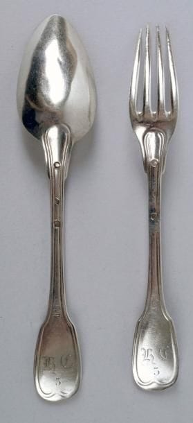 COUVERT D'ENFANT en argent modèle filet....