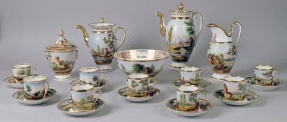 PORCELAINE DE PARIS, époque Louis-Philippe...