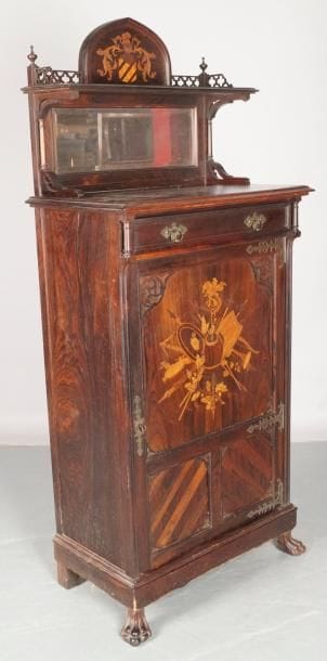 MEUBLE D'APPUI à dosseret anglais d'époque...