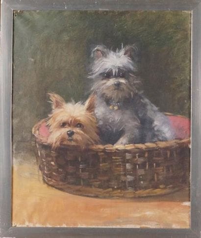 École Française du XIXe siècle
LES DEUX CHIOTS...