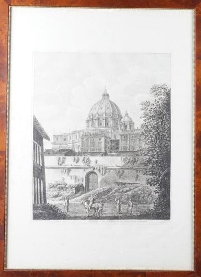 Luigi Rossini (1790-1857)
LE VATICAN, VUE...