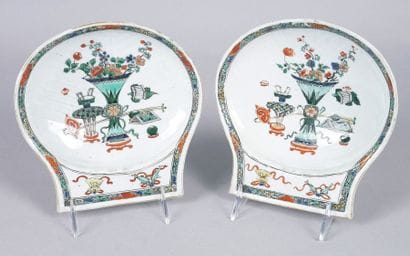 CHINE, Famille Verte, époque KANGXI (1662-1722)
PAIRE...