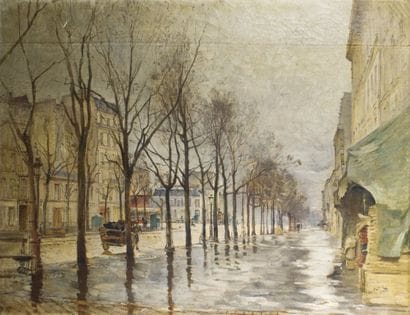 Axel PETER - 1863-1942
PARIS, BOULEVARD ANIMÉ,...