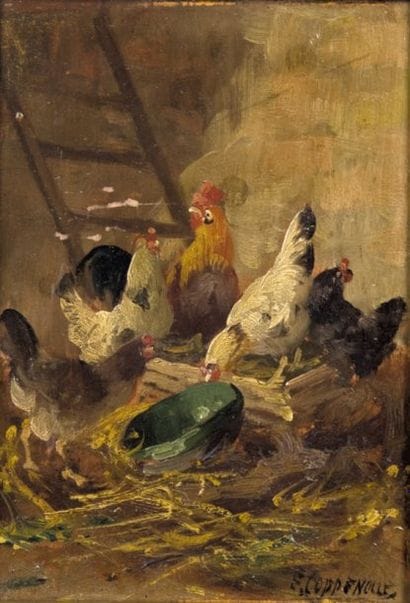 Edmond Van COPPENOLLE 1846-1914
LE POULAILLER...