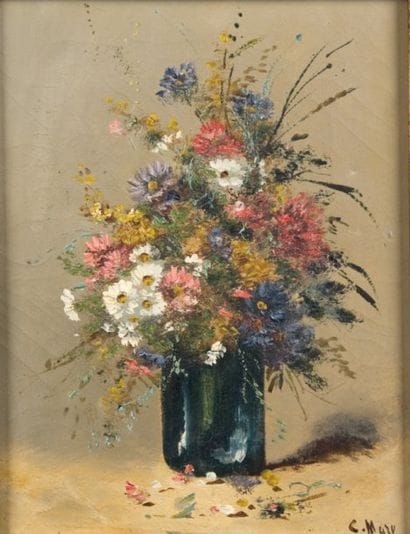 Henri CAUCHOIS - 1850-1911
VASE DE FLEURS...