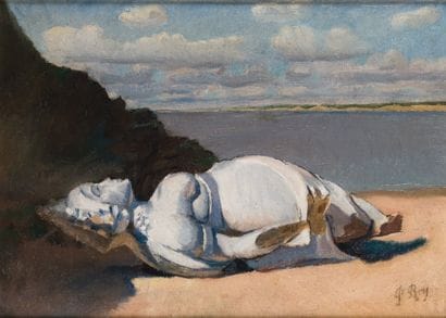 Pierre ROY - 1880-1950
NU SUR LA PLAGE Huile...
