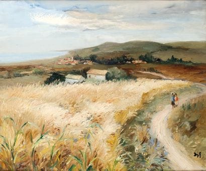 Marcel DYF - 1899-1985
PAYSAGE D'ÉTÉ EN BORD...