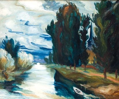 Pierre LE TREVIDIC - 1898-1960
BORD DE RIVIÈRE...