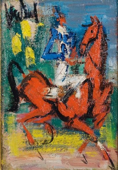 GEN PAUL - 1895-1975
LE CAVALIER Huile sur...