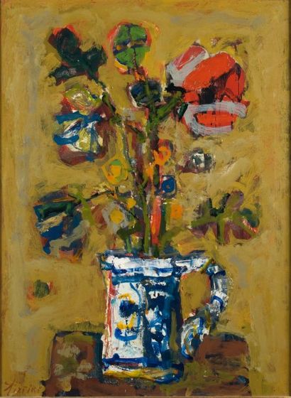 Paul AÏZPIRI - né en 1919
VASE DE FLEURS...