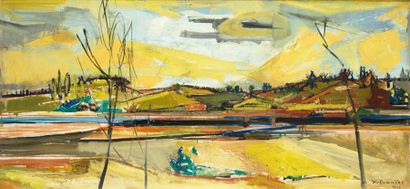 Yves COMMERE - 1920-1986
PAYSAGE, 1948 Huile...