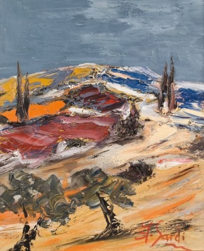 Jean SARDI, né en 1947
APRÈS LA MOISSON Huile...
