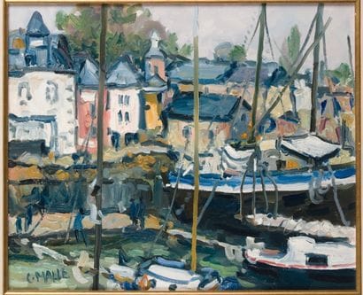Charles MALLE, né en 1935
BATEAUX À QUAI...