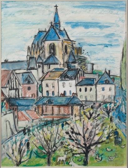 Roland SAVARY - 1920-2000
L'ÉGLISE DE PONT-DE-L'ARCHE...