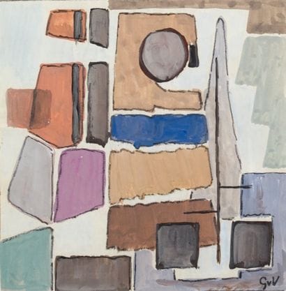 Geer Van VELDE - 1898-1977
COMPOSITION Gouache...