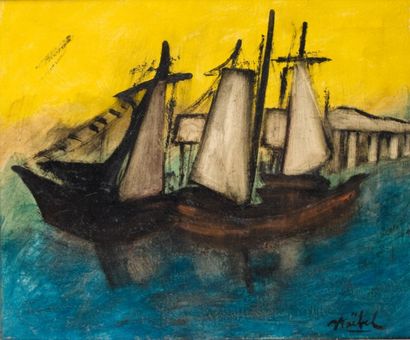 Edgar STOËBEL - 1909-2001
BATEAUX DANS LE...