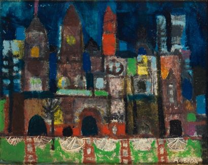 Augustin UBEDA, né en 1925
LA VILLE Huile...