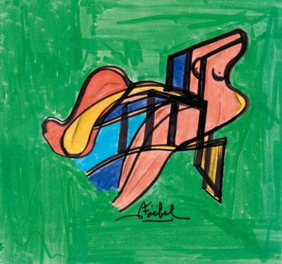 Edgar STOËBEL - 1909-2001
COMPOSITION Technique...